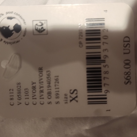 White Ruffled V-Neck Top - Picture 3 of 3